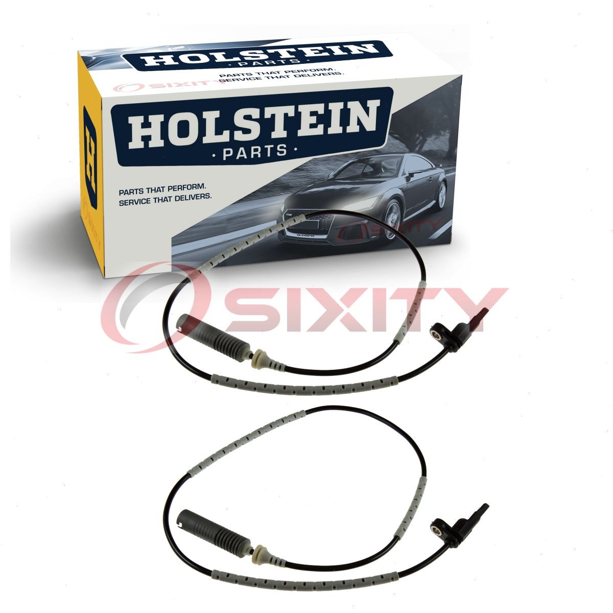 2 pc Holstein Rear ABS Wheel Speed Sensors for 2007-2013 BMW 335i 3.0L L6 bk