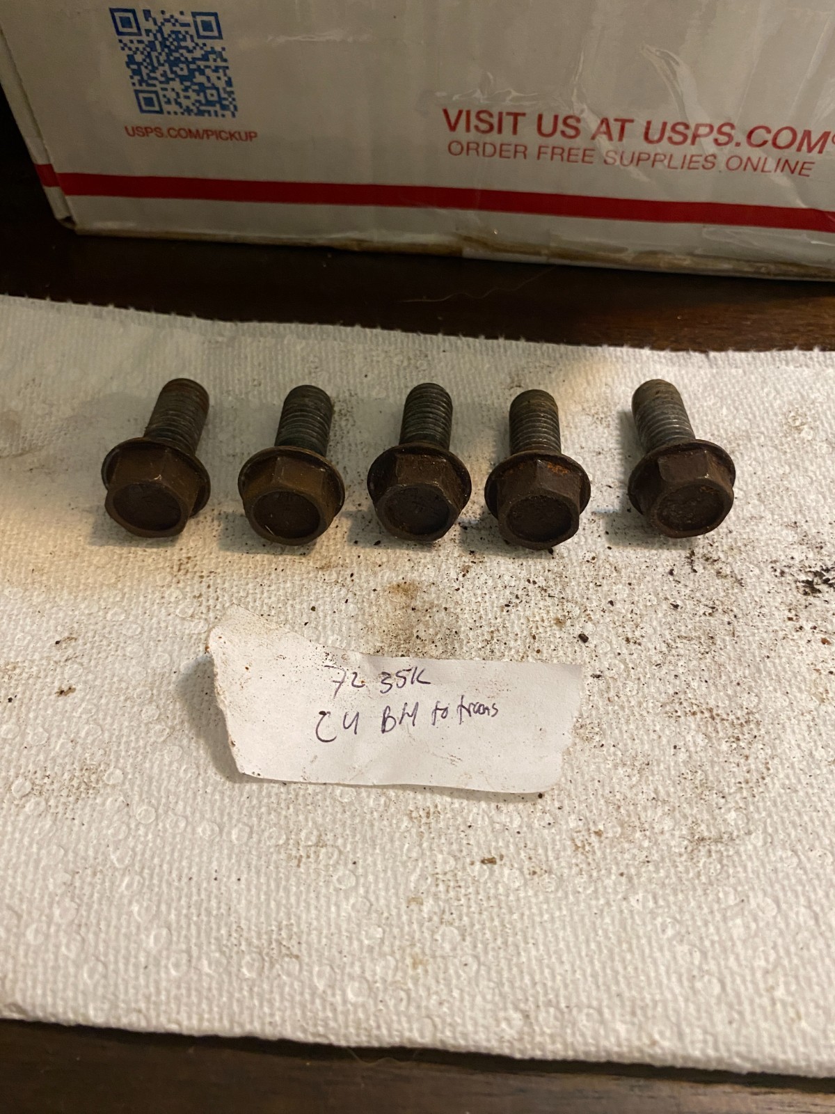 1972 1973 Ford Mustang Mercury C4 Bellhousing to Transmission Mount Bolt Set