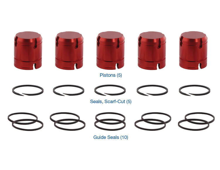 1999-on 545RFE 68RFE Sonnax Transmission Accumulator Piston Kit 5-pc 44894-01MK