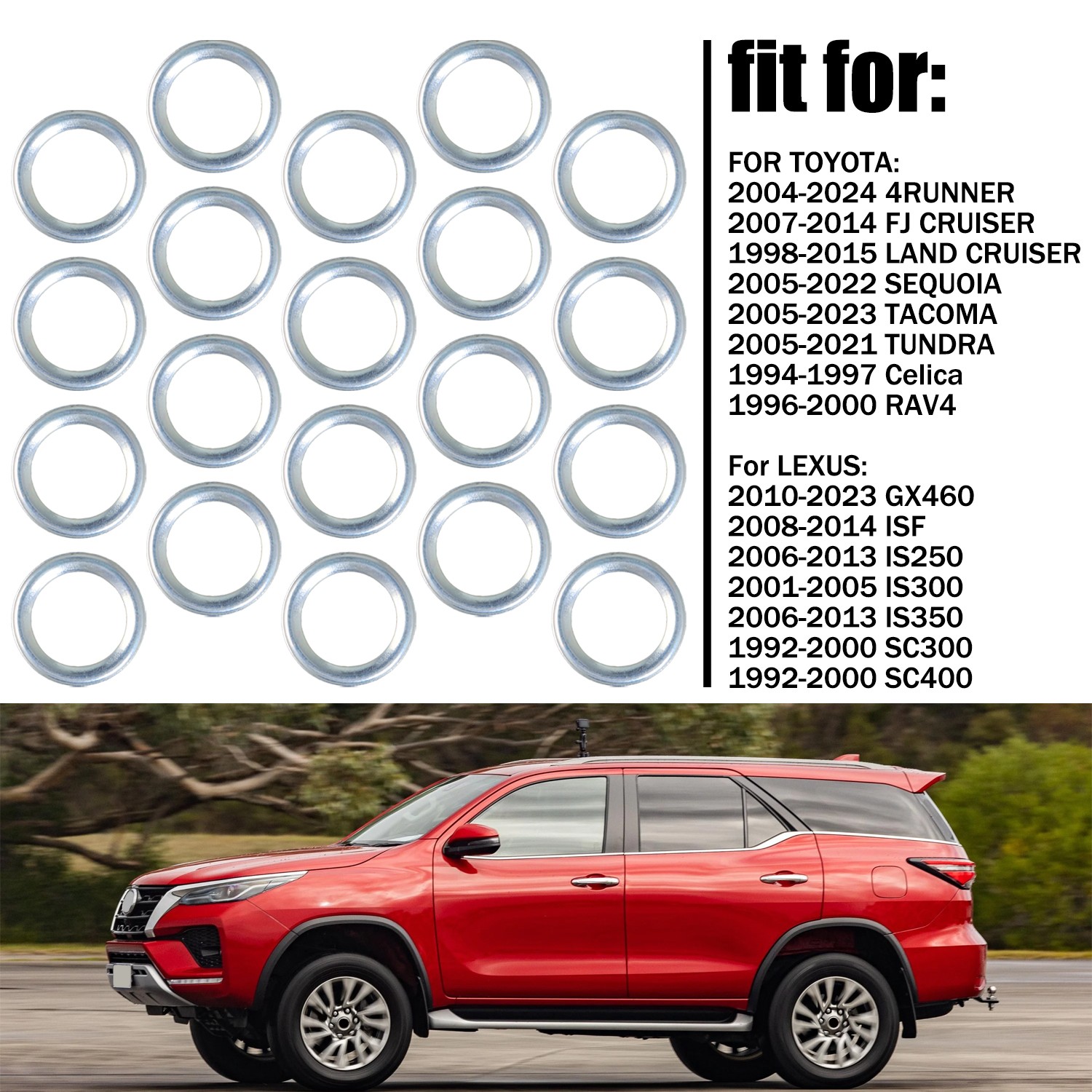 Transmission Fluid Drain Plug Crush Washers Gaskets For Toyota Lexus 35178-30010