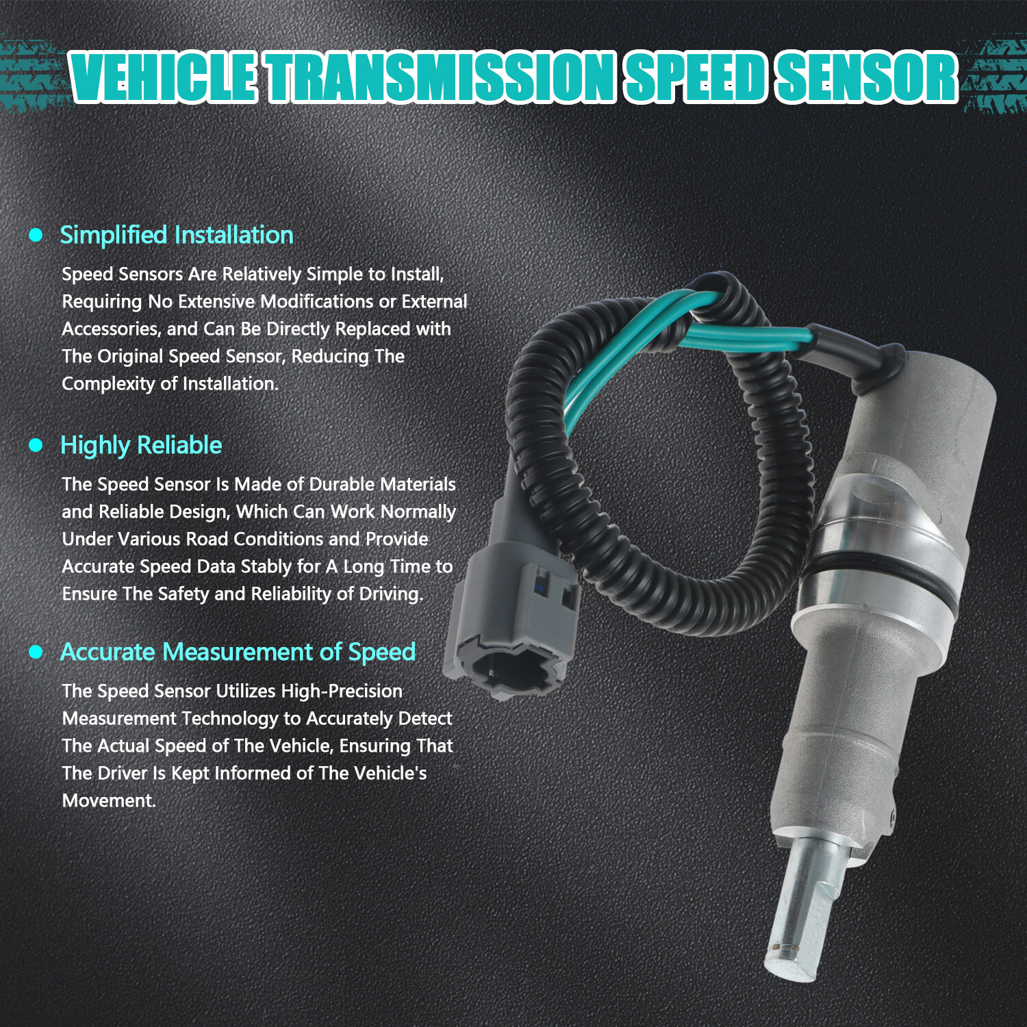 Vehicle Transmission Speed Sensor Fit for 1995-1997 Nissan Pickup 3.0L V6