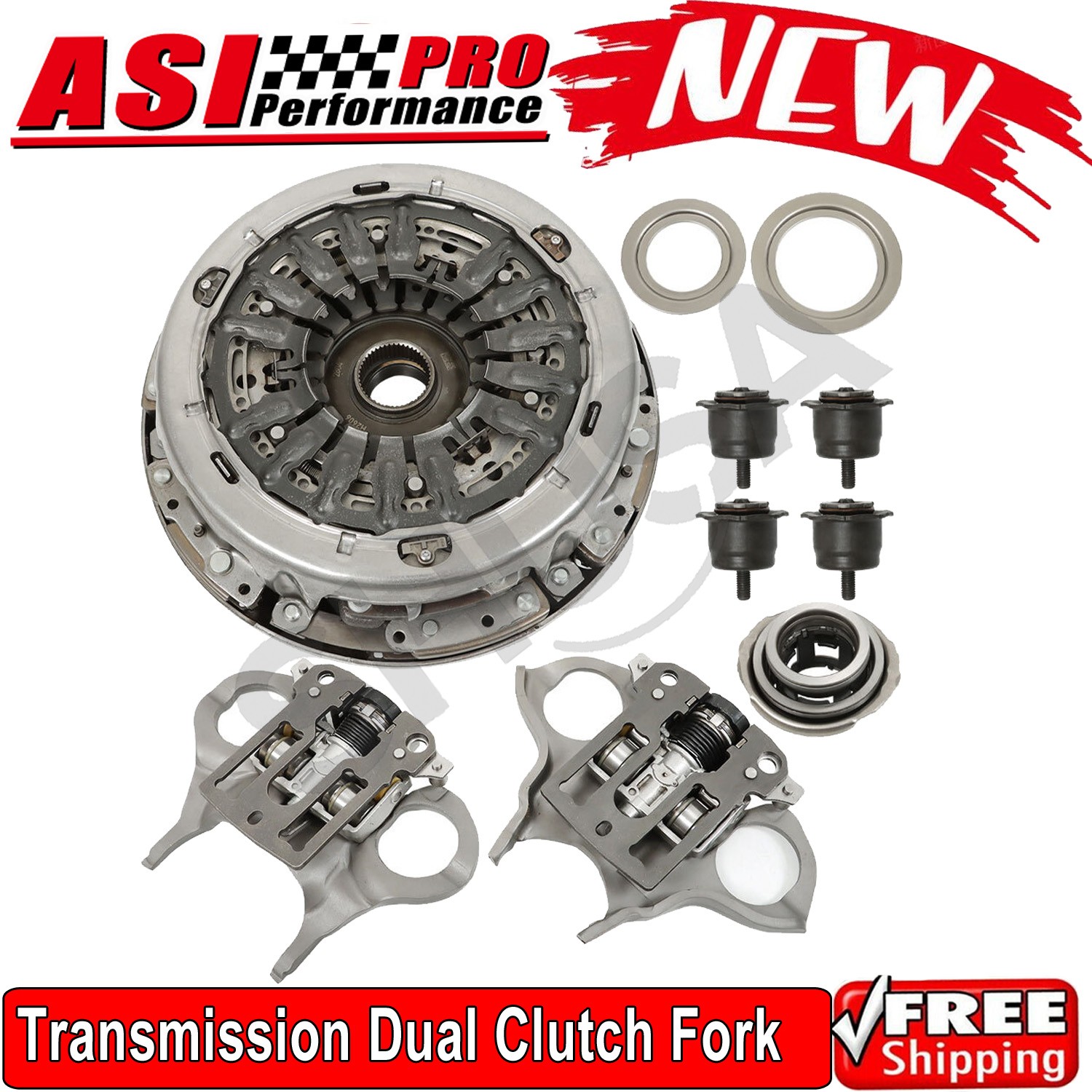 Transmission Dual Clutch Fork Kit Fit 12-2019 Ford Focus Fiesta 6DCT250 DPS6