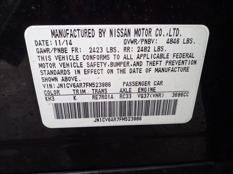 Transfer Case from 2015 Infiniti Q40 3.7L AT 7627616