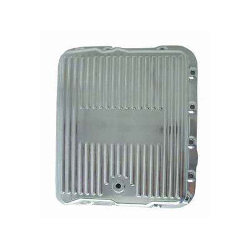 RPC Transmission Oil Pan R8493; Finned Polished Aluminum for Chevy 700-R4