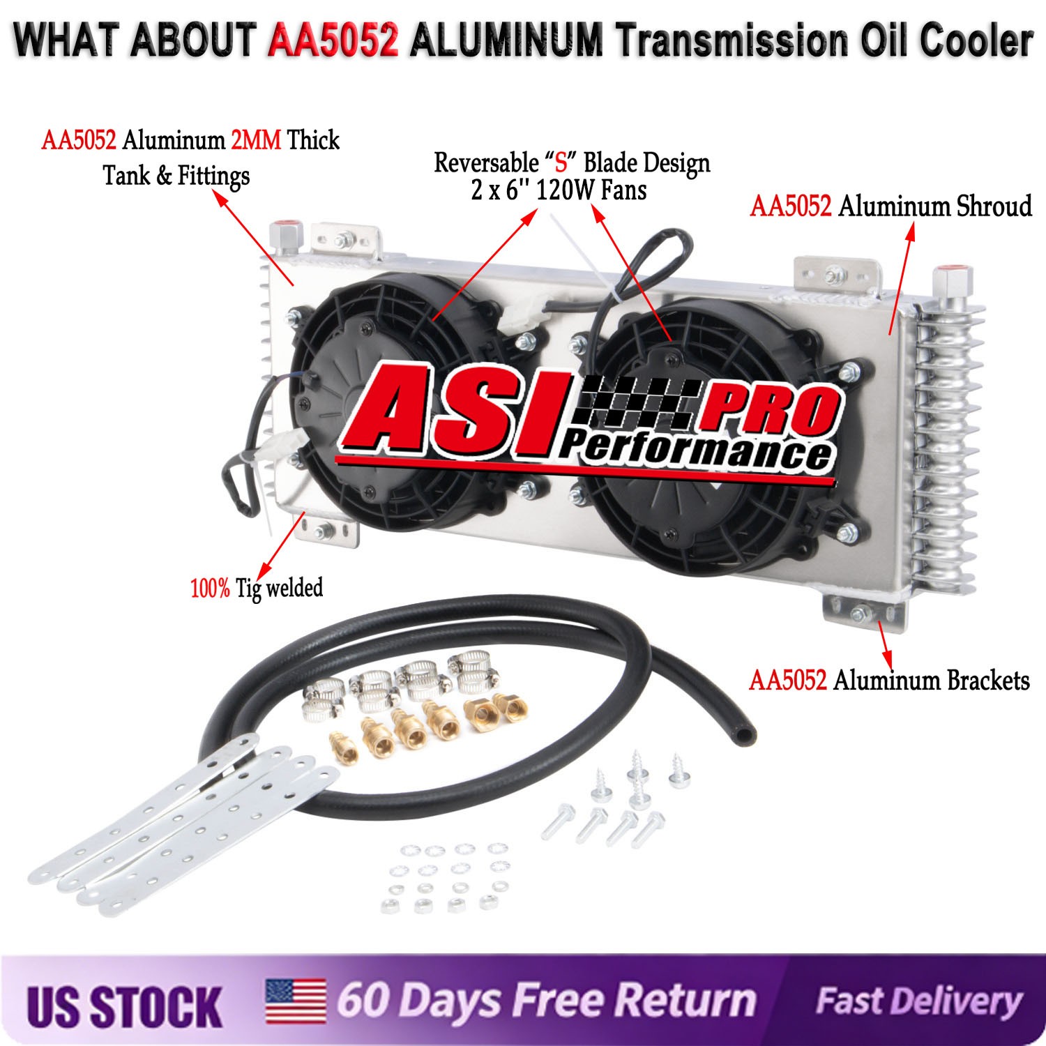 Upgrade Transmission Oil Cooler Shroud Fans Tru-Cool 40,000 GVW Fit Light Truck