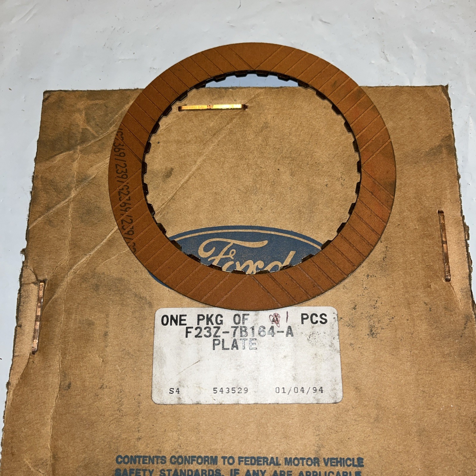 Genuine Ford F23Z-7B164-A Clutch Plate 1 Only Free Shipping
