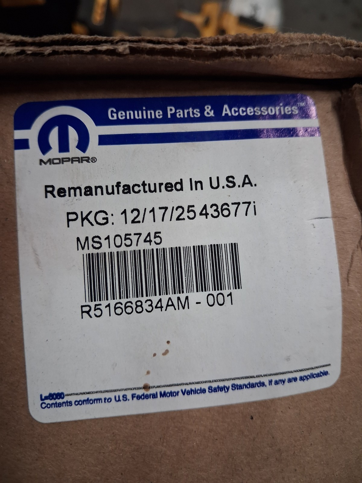 OEM Mopar Valve Body Assembly Remanufactured R5166834AM
