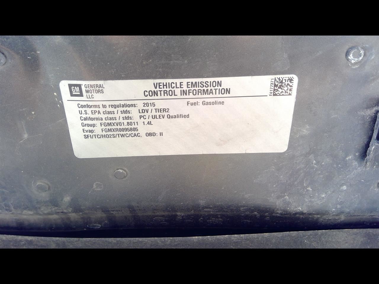 2015 15 BUICK ENCORE Automatic Transmission 1.4L 6 Speed FWD Opt MH8 24263660