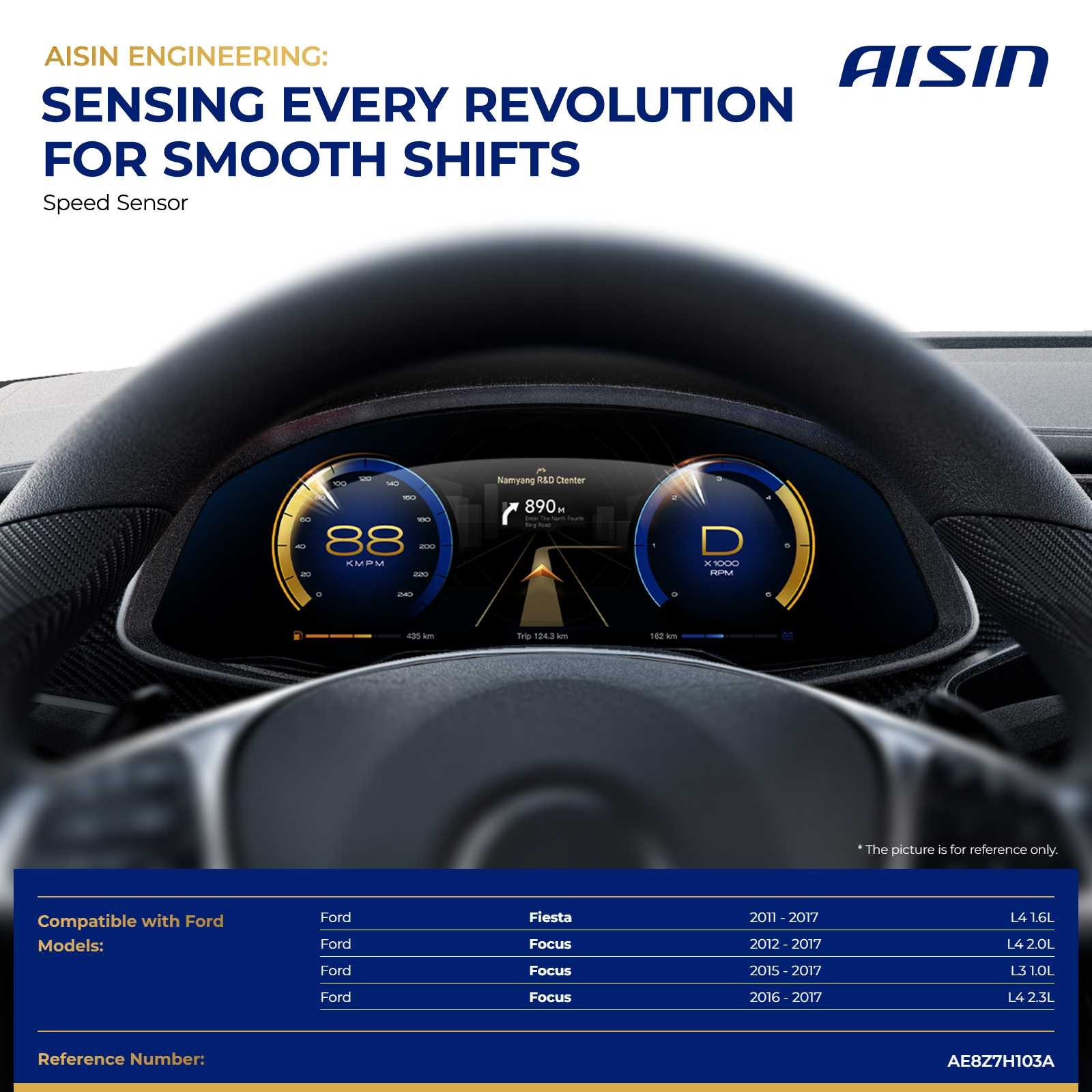 AISIN Auto Transmission Output Speed Sensor for Ford Focus Fiesta 2011-2017