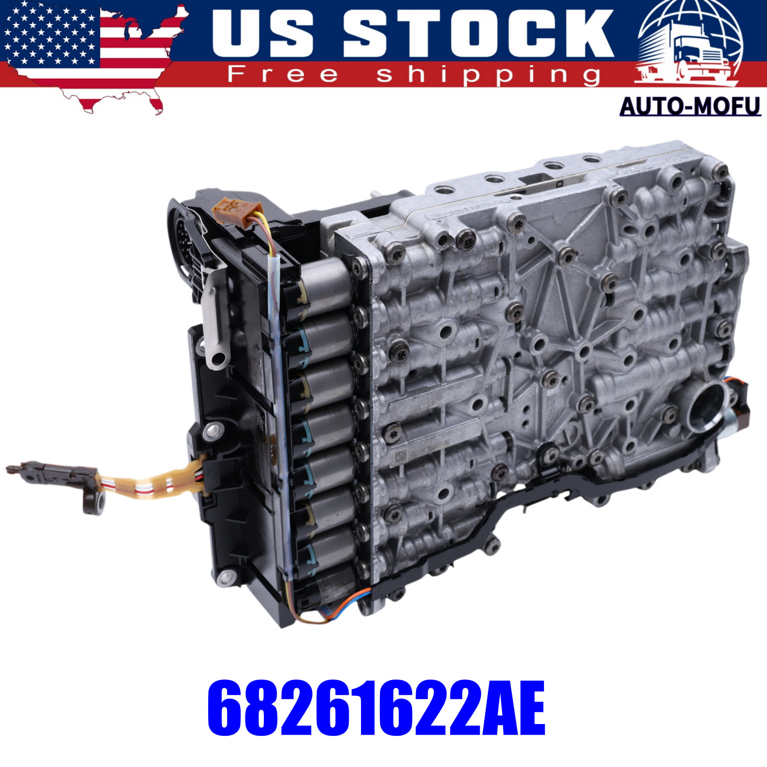 68259301AD Trans Valve Body w/Solenoid For 16-18 Jeep Dodge 3.0L 3.6L 68261622AE