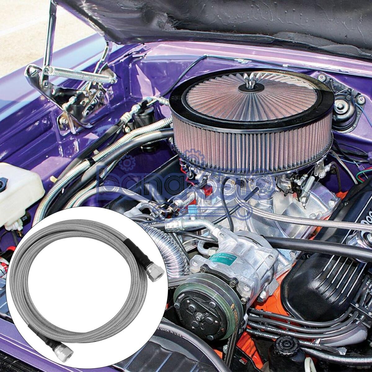 For GM 4L60E 4L80E Flexible SS Braided Transmission Cooler Lines Kit -6AN Hose