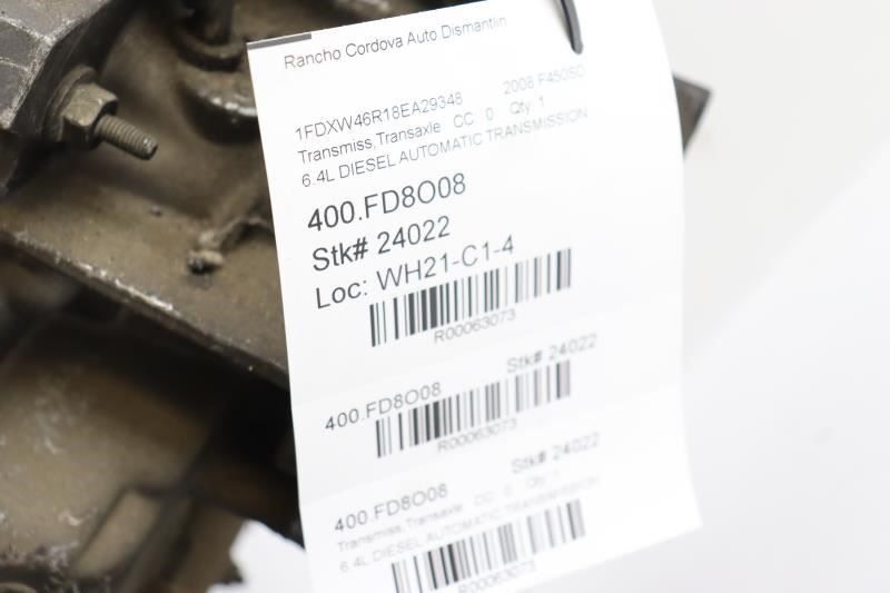 2008 F450SD 6.4L DIESEL 5R110W TRANSMISSION 63073