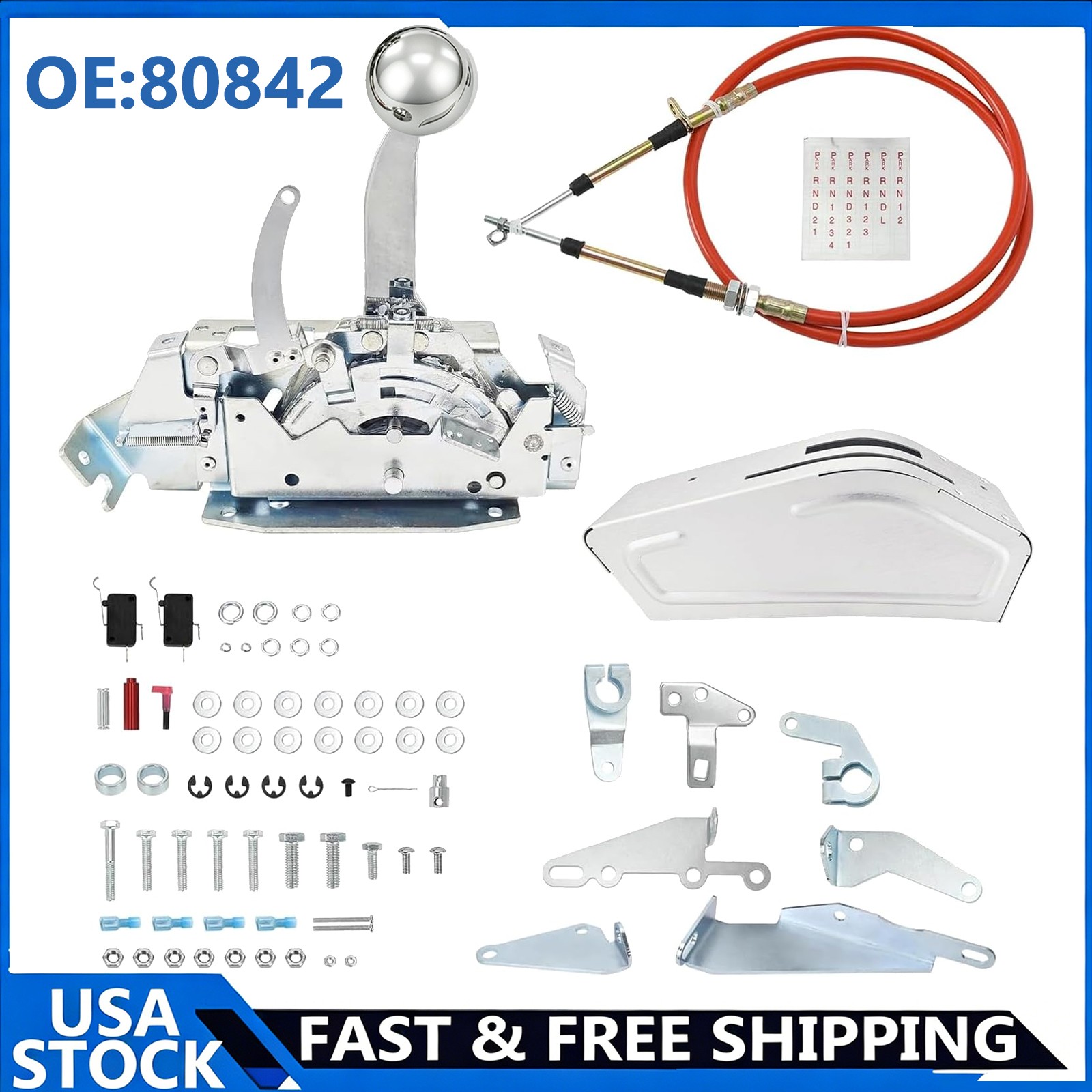 For B&M 80842 Pro Ratchet Automatic Shifter for 3 and 4 Speed Transmission