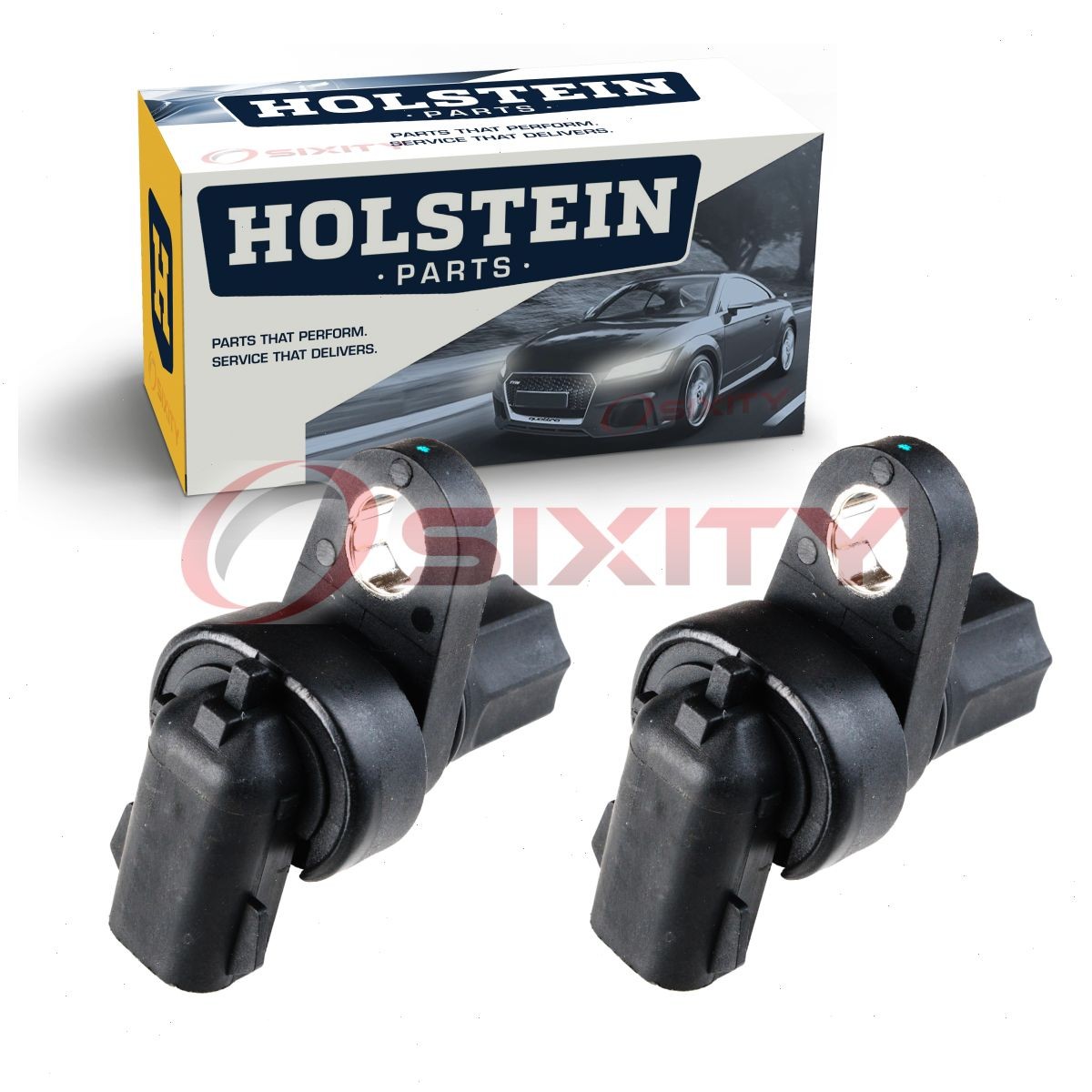 2 pc Holstein Rear ABS Wheel Speed Sensors for 2003-2005 Ford E-150 Club qr