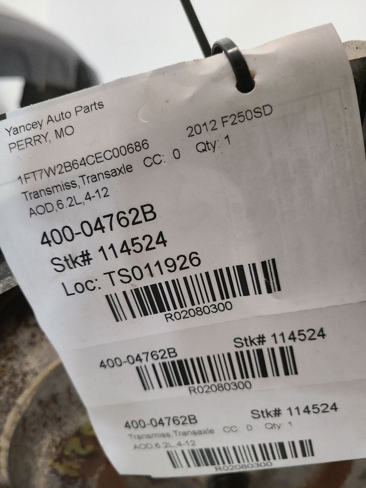 2012 – 2014 Ford F250SD Pickup Automatic Transmission 6.2L 4WD