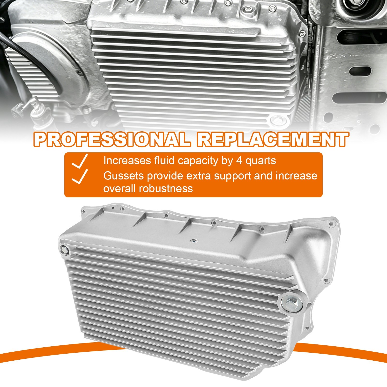 128051400 Cast Aluminum Deep Transmission Pan for 2020-2026 GMC/Chevy 6.6L L5P