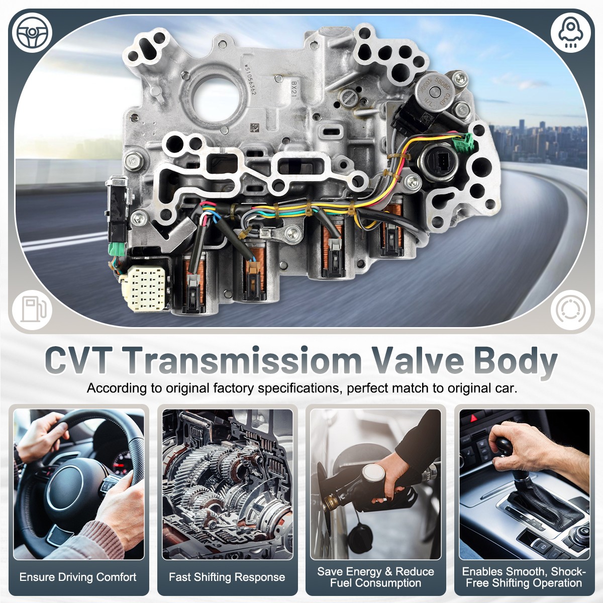 RE0F11A JF015E Valve Body Transmission For 2012-2015 Nissan Sentra Almera NV200