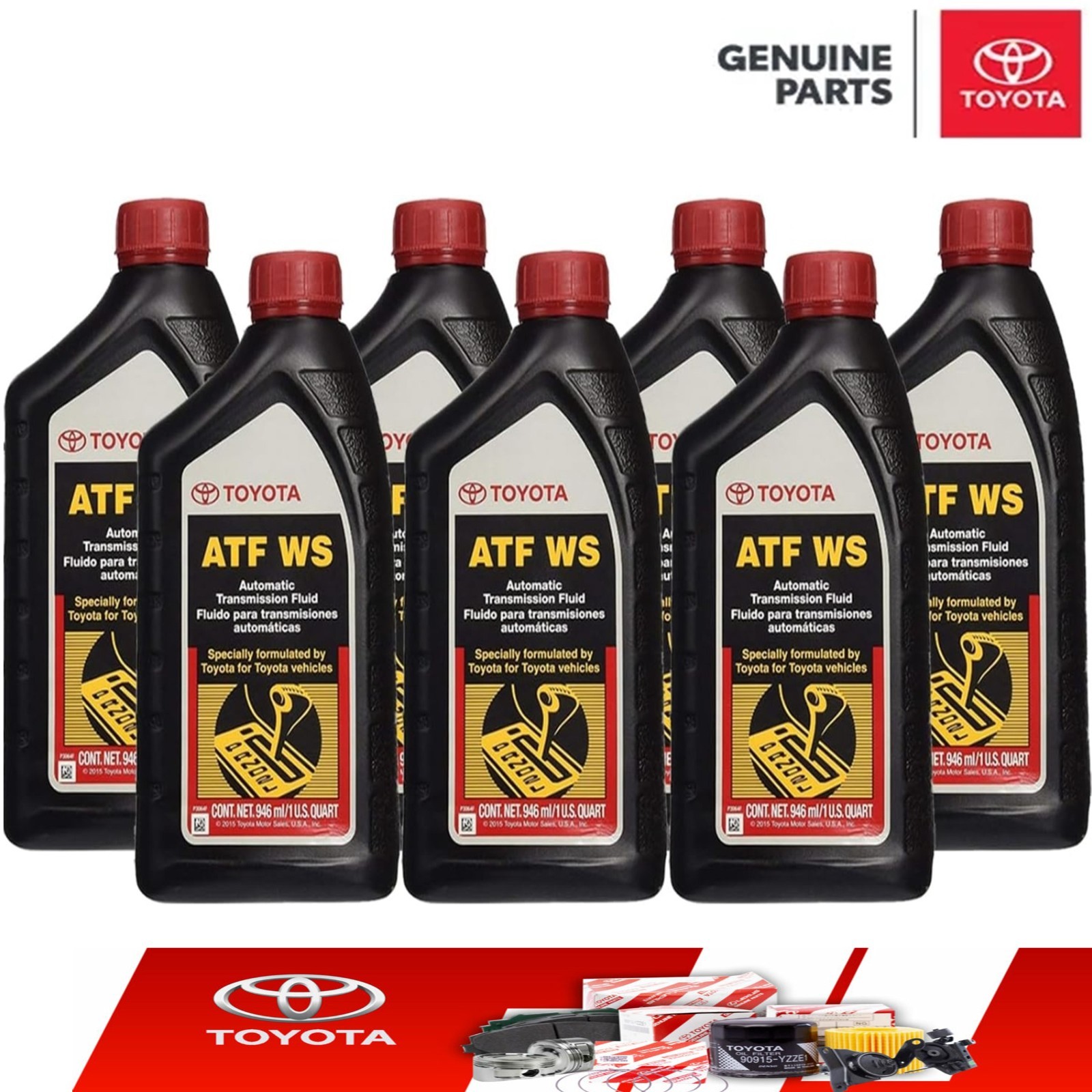7 QUARTS GENUINE ATF WS AUTOMATIC TRANSMISSION OIL FLUID FOR TOYOTA LEXUS SCION