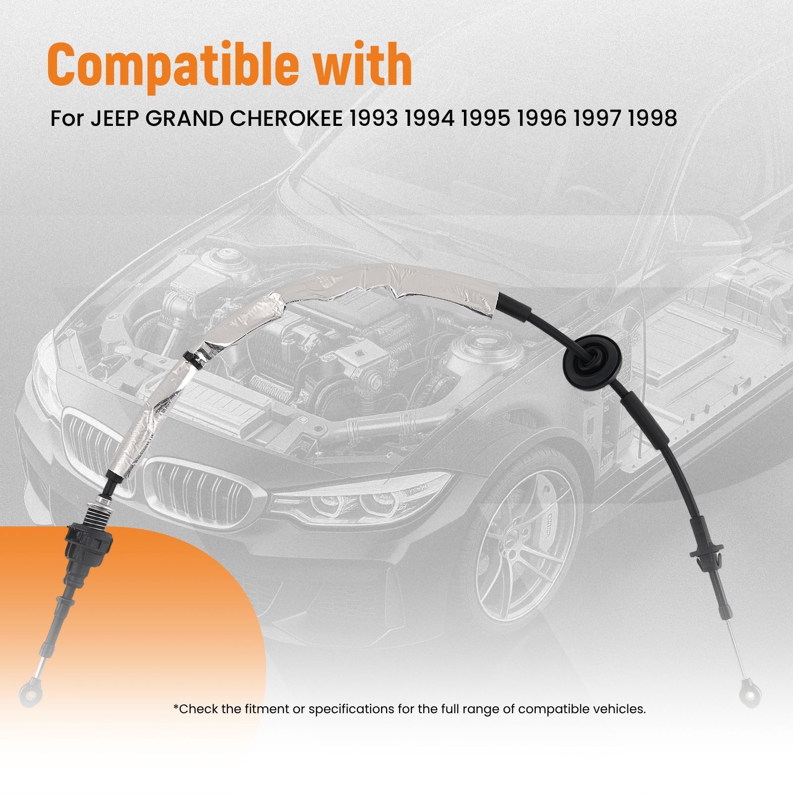 OEM Transmission Shift Cable for Jeep Grand Cherokee 1993-1998 52104095
