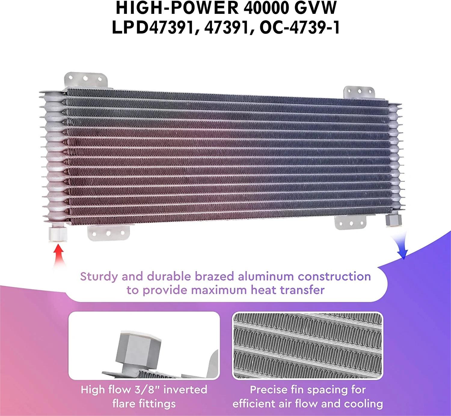 Transmission Oil Cooler & Thermal Bypass Valve Kit For Chevrolet GMC LPD47391