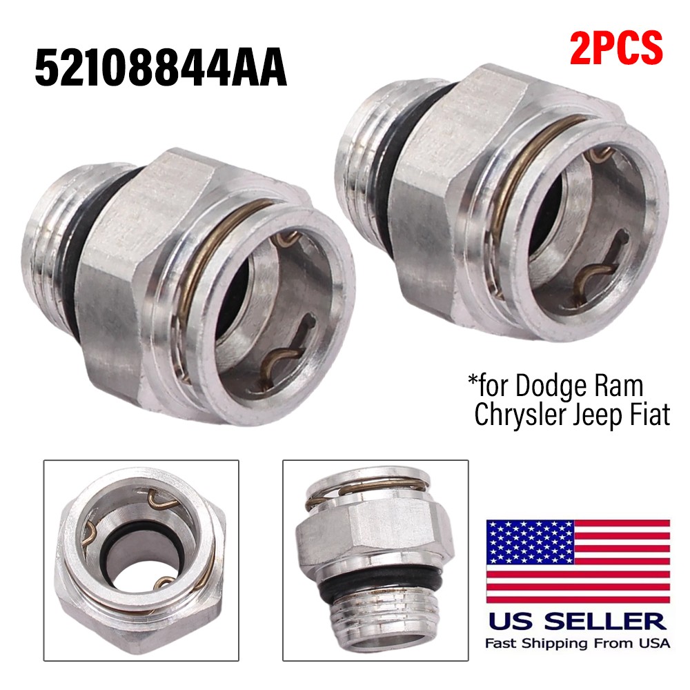 2PCS Transmission Cooler Line Quick-Connect Fittings for 2013-2022 Jeep Cherokee