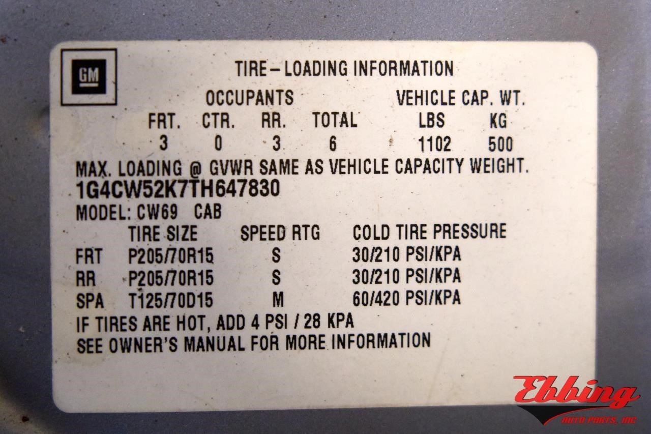 Automatic Transmission 2.84 Ratio Option F17 Fits 1996 Buick Park Avenue 710519