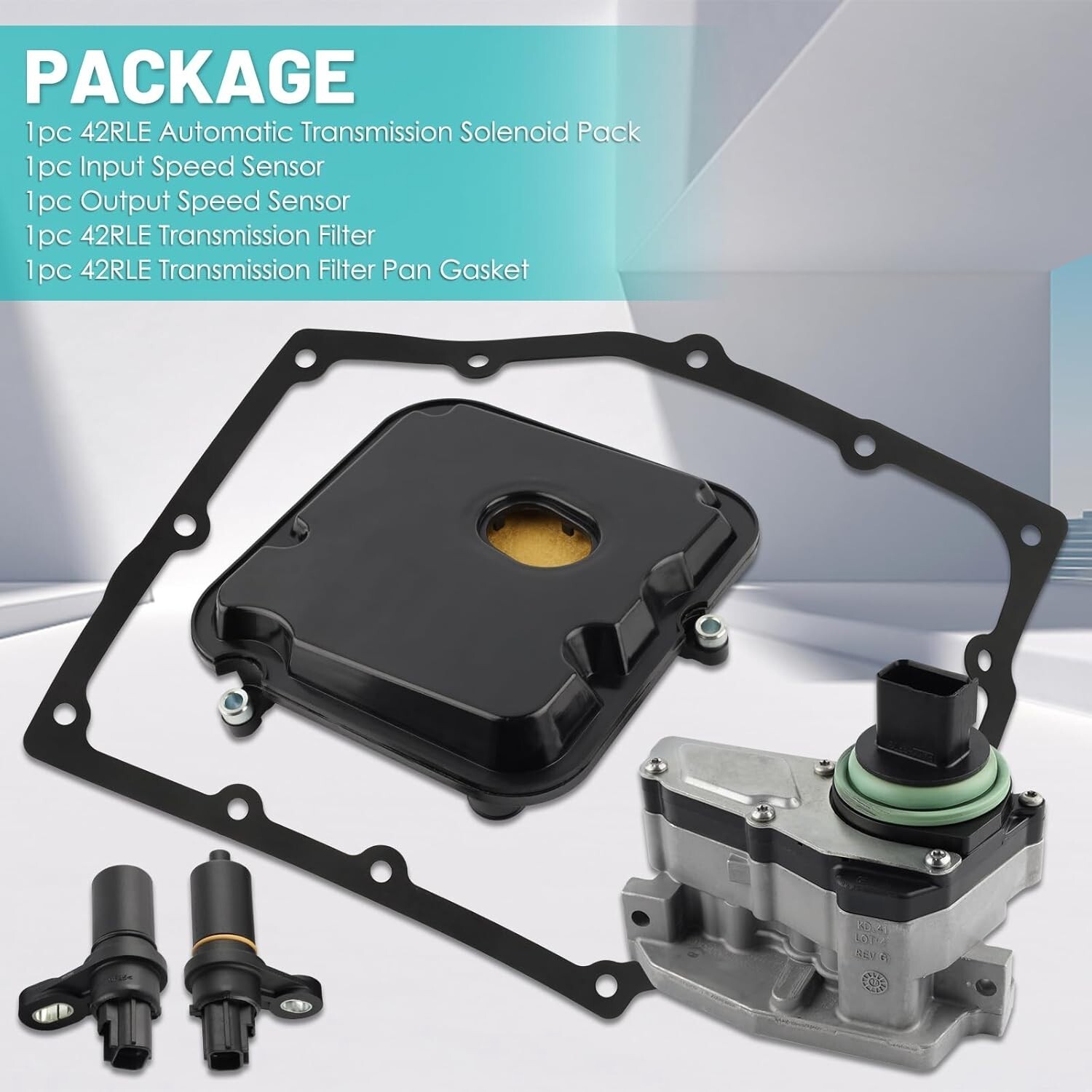 42RLE Transmission Shift Solenoid Block Kit Compatible with Chrysler Dodge Jeep