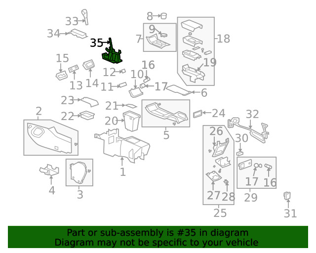 Genuine GM Automatic Transmission Shift Lever Assembly 23392163