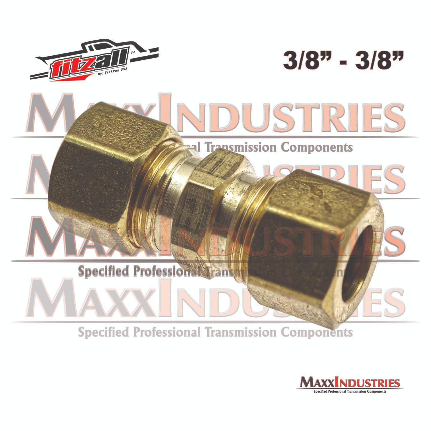 Automatic Transmission Cooler Line Fitting 3/8″ Compression Brass Union