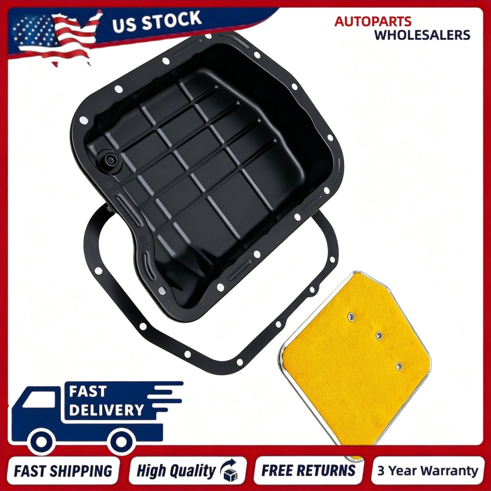 Transmission Oil Pan Filter Set Fits Jeep Dodge 90-97 A518 A618 46RH 46RE 47RE