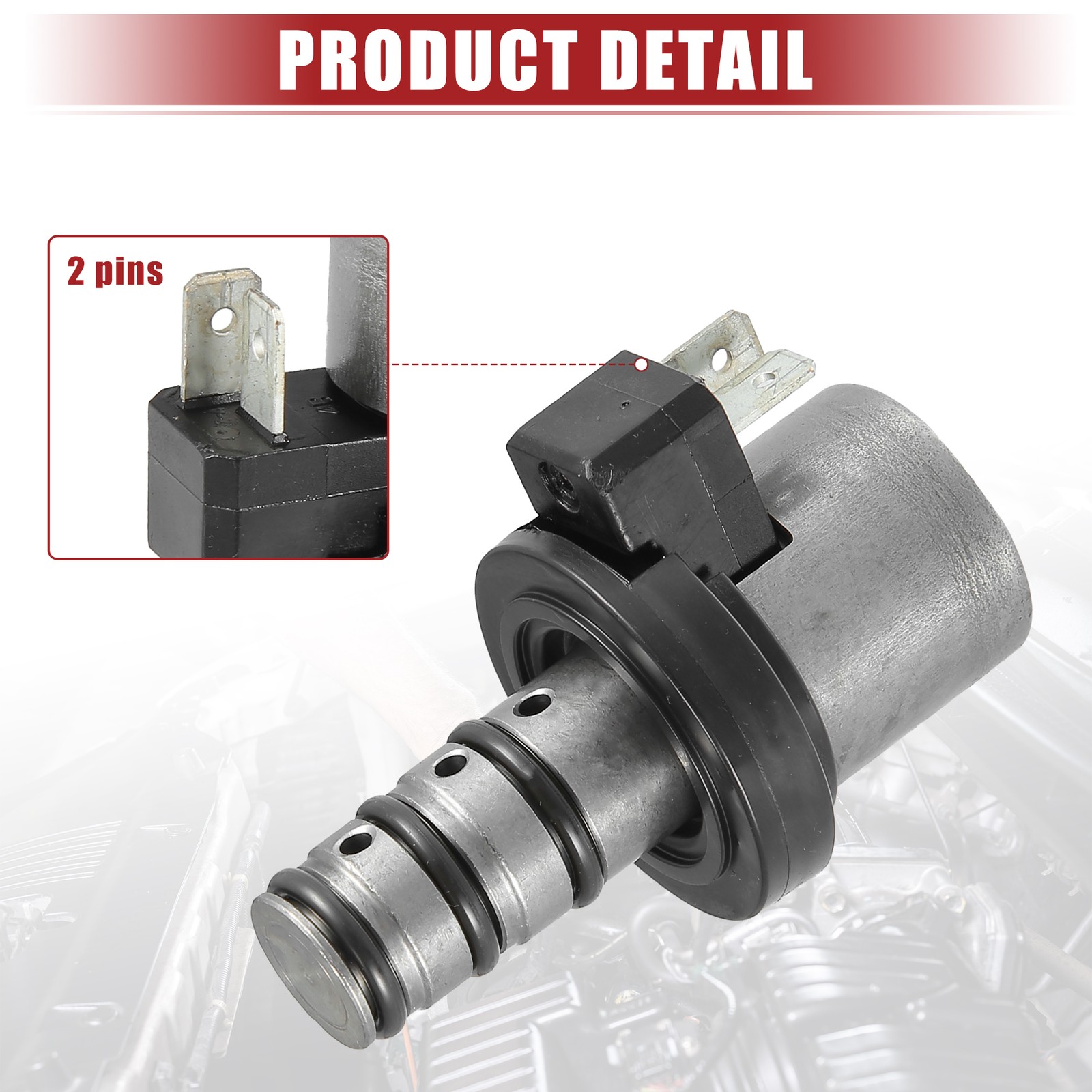 Pack of 5 for Hyundai for Kia Transmission Shift Solenoid Silver Tone Black