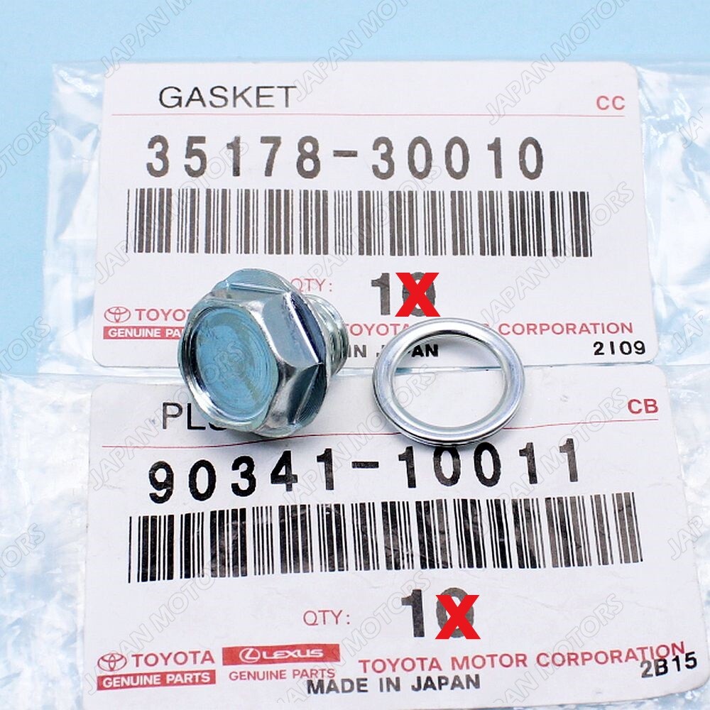 Genuine OEM Toyota Lexus Many Models Transmission Pan Drain Plug With Gasket