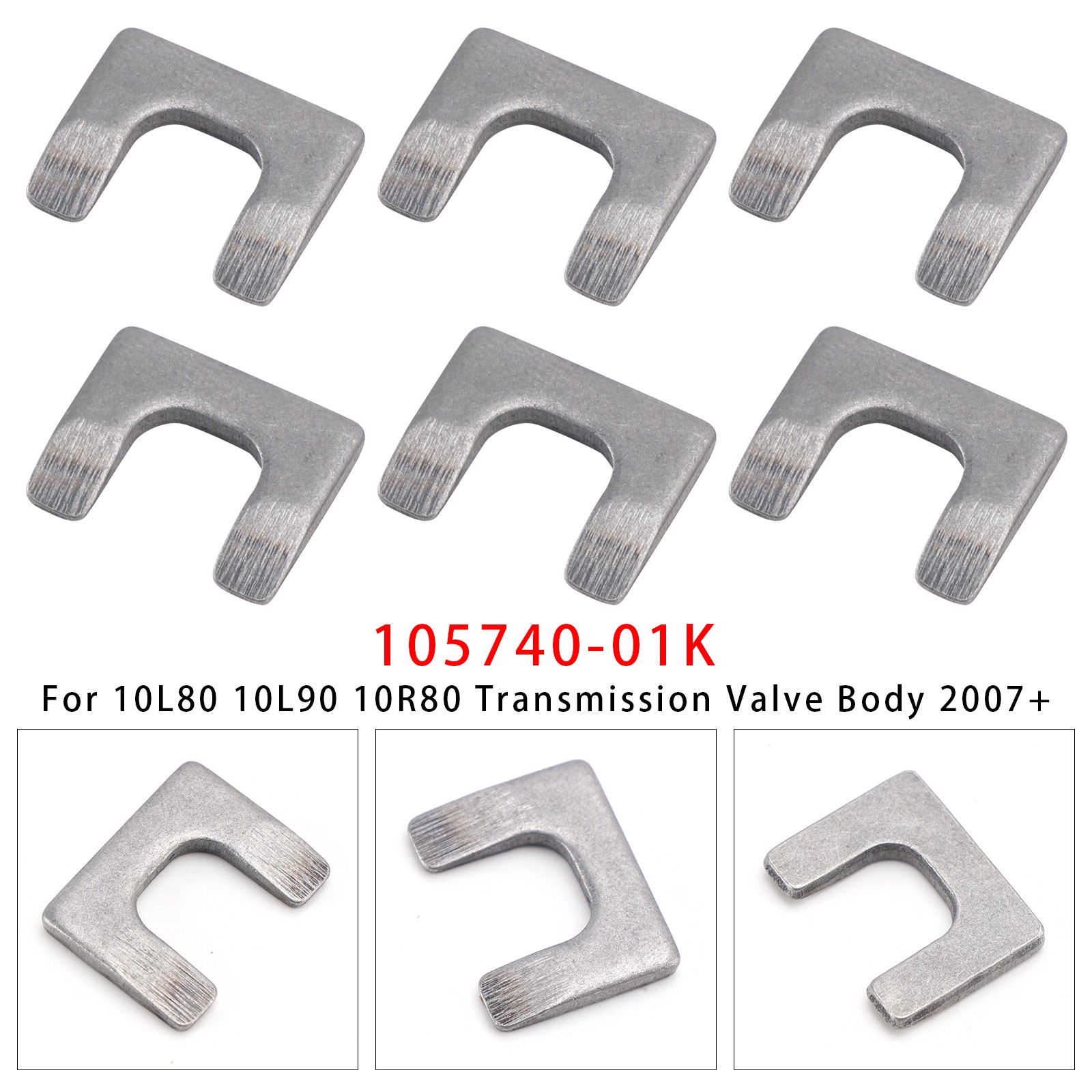 6PCS Solenoid Retainer Clip105740-01K For 10L80 10L90 10R80 Transmission Valve