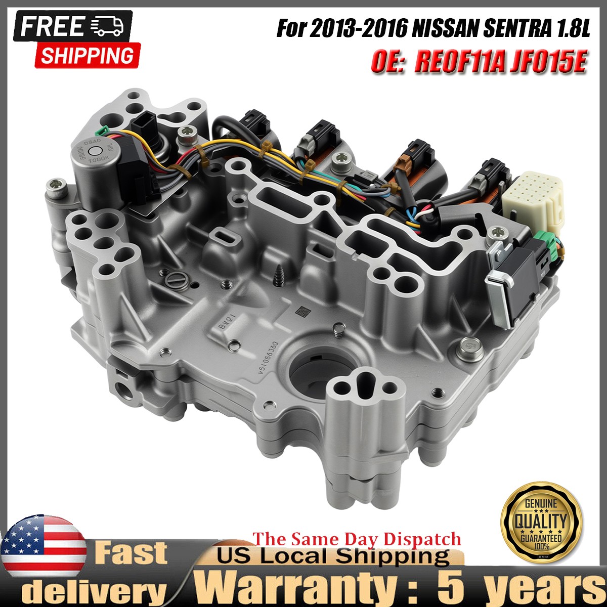 Transmission Valve Body For 2013-15 Nissan Versa Sentra Note RE0F11A JF015E CVT.