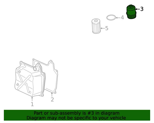 Genuine Volkswagen Filter Housing 02E-305-045