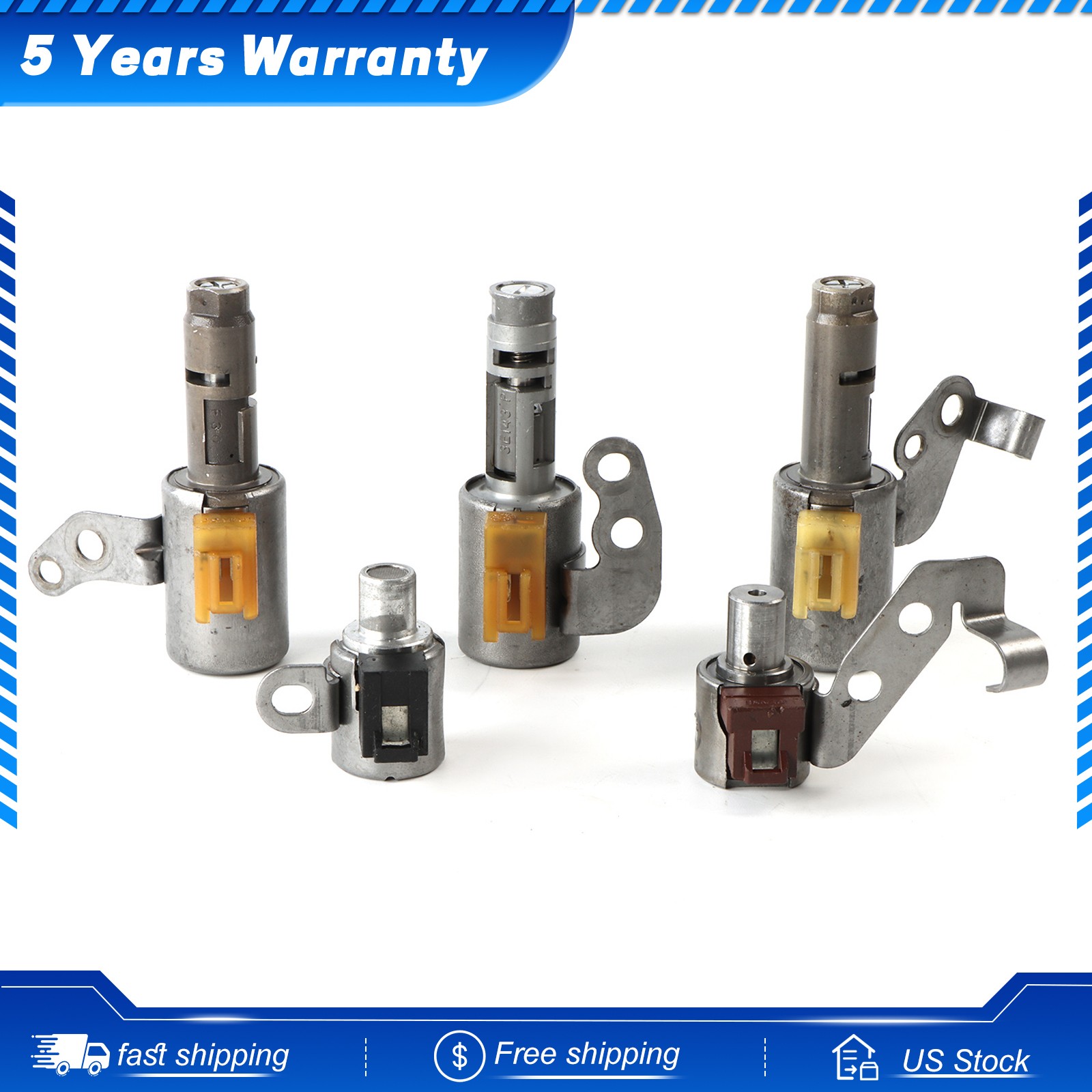 5PCS U140E/F U240E/F U241E Transmission Shift Solenoid for Toyota RAV4 Lexus