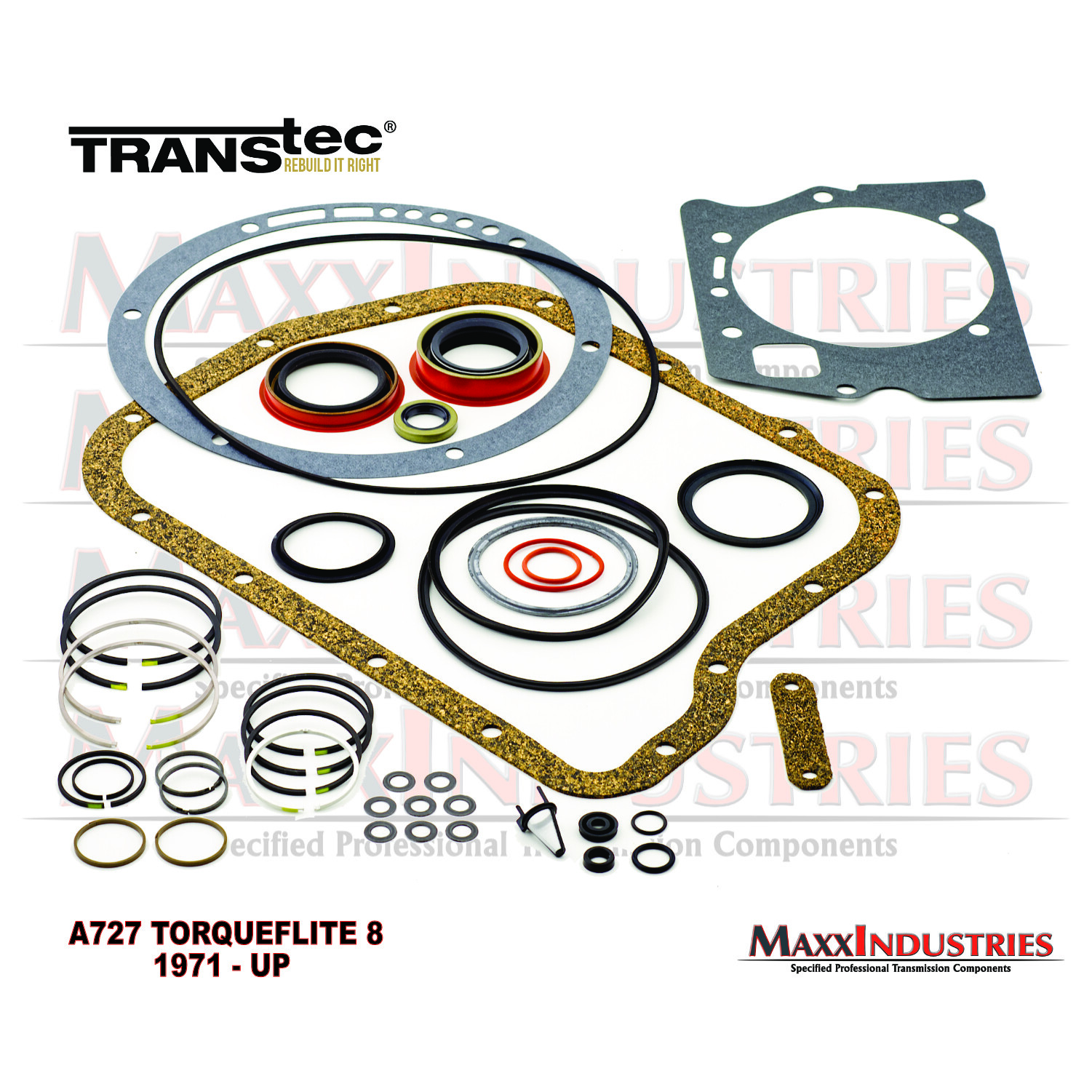 A727 TF8 Transmission Rebuilt Kit Transtec Overhaul Gaskets and Seals 1971 – on