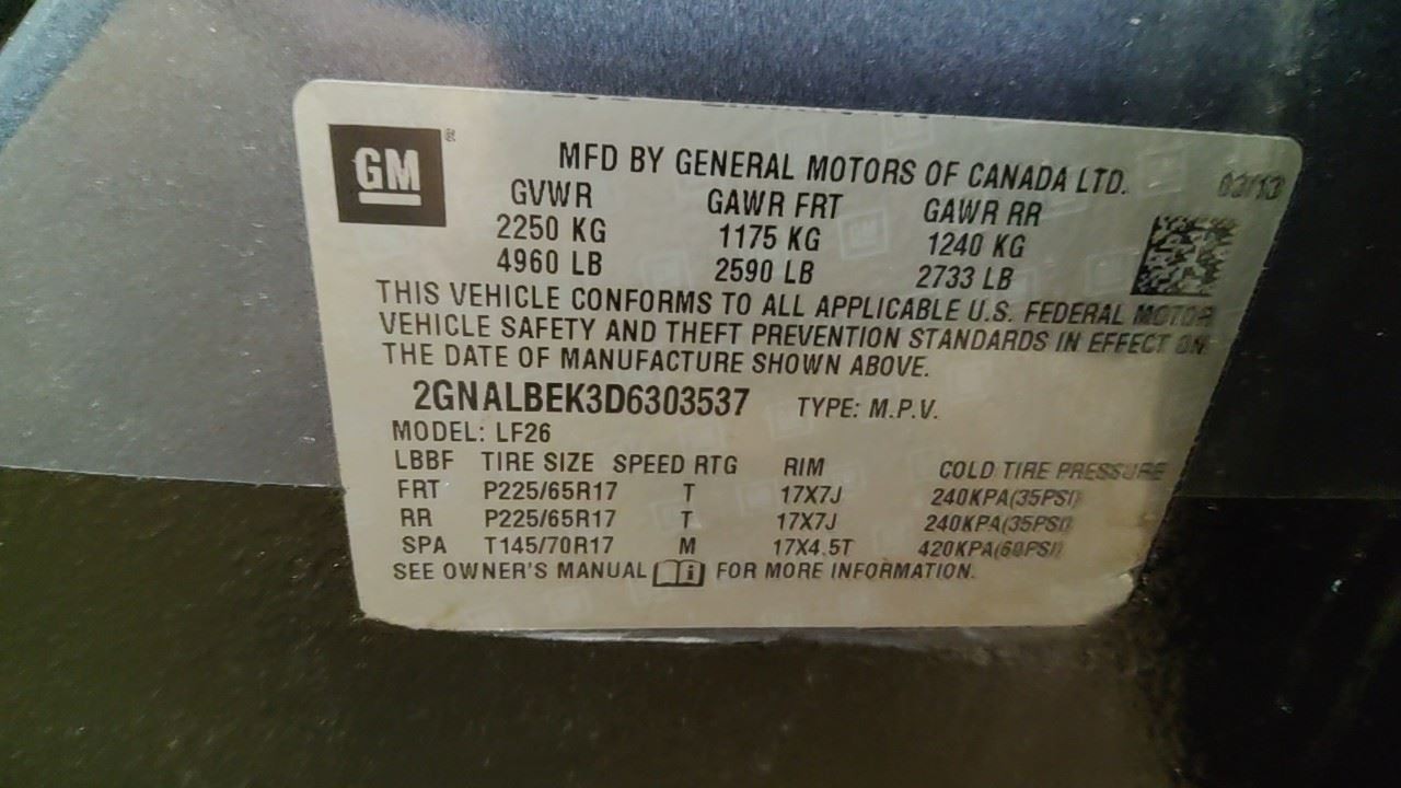 Automatic Transmission FWD 2.4L Fits 13 EQUINOX 7115831