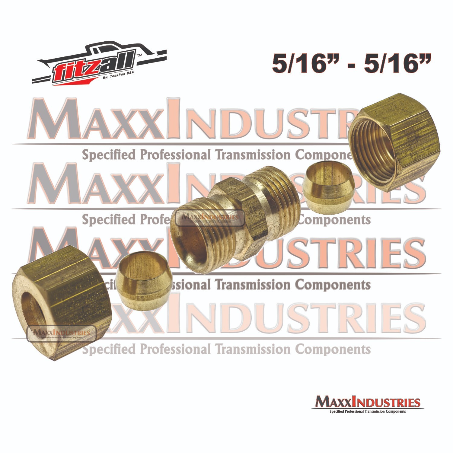 Automatic Transmission Cooler Line Fitting 5/16″ Compression brass Union