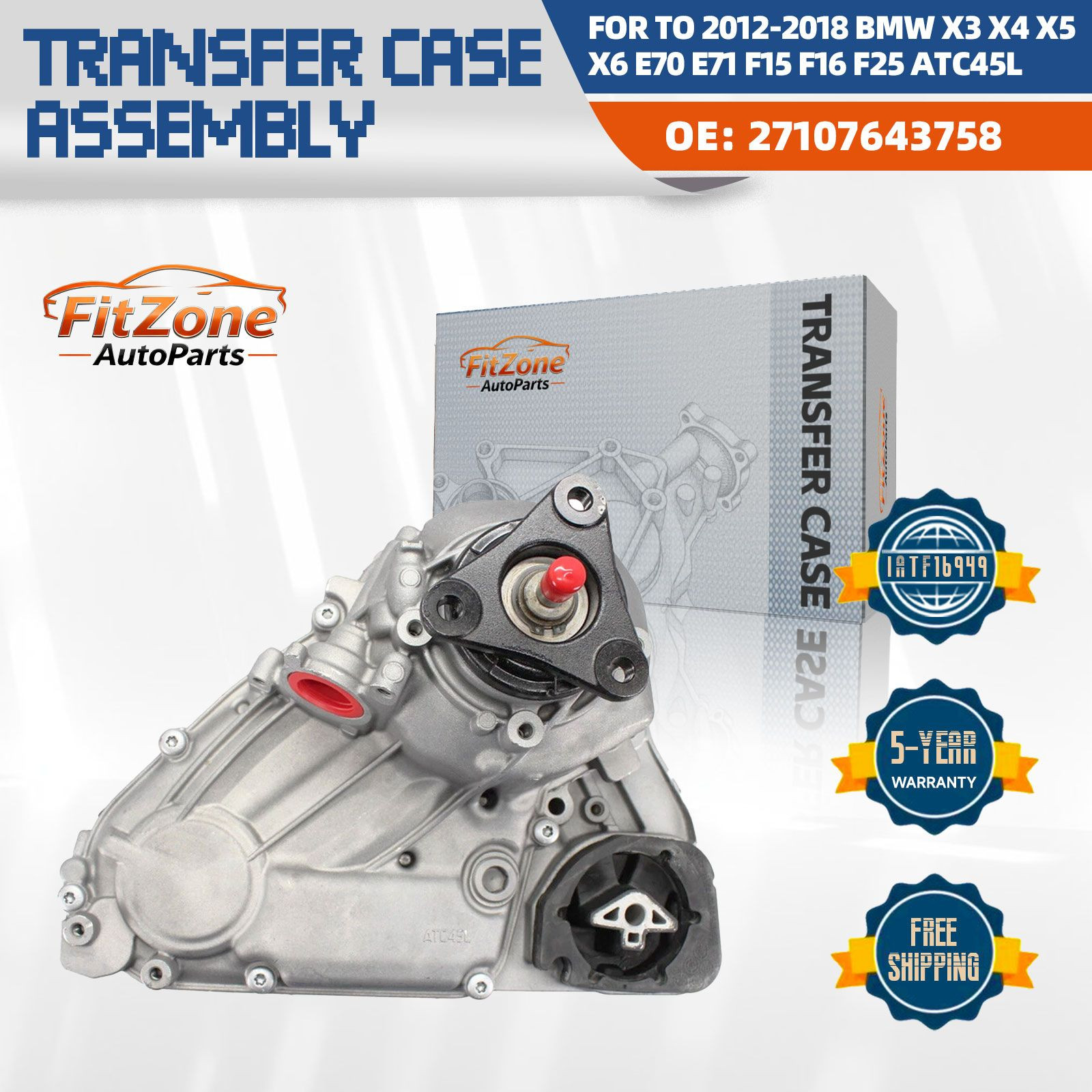 Transfer Case Assembly ATC45L For BMW X5M X6M E70 E71 4.4L XDRIVE50I 27108643152