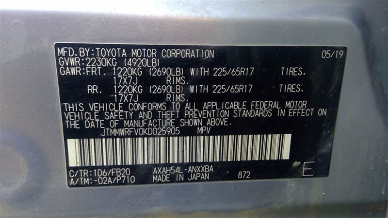 Automatic Transmission A25AFXS Engine Hybrid Fits 19-25 RAV4 1868777