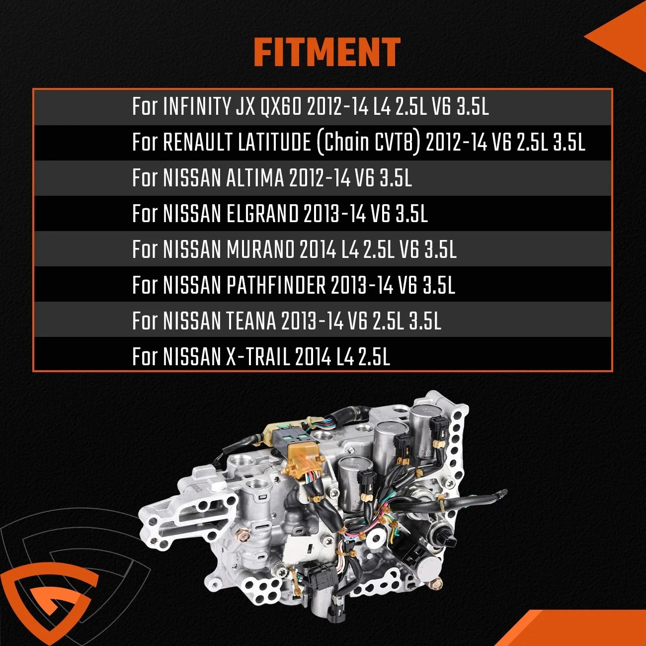 JF017 Valve Body CVT Transmission For 13-19 Infinity QX60 Nissan Maxima 3.5L V6