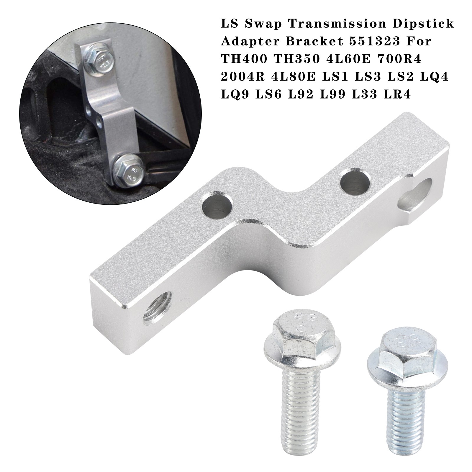 Transmission Dipstick Adapter Bracket 551323 For TH400 TH350 4L60E 700R4 2004R