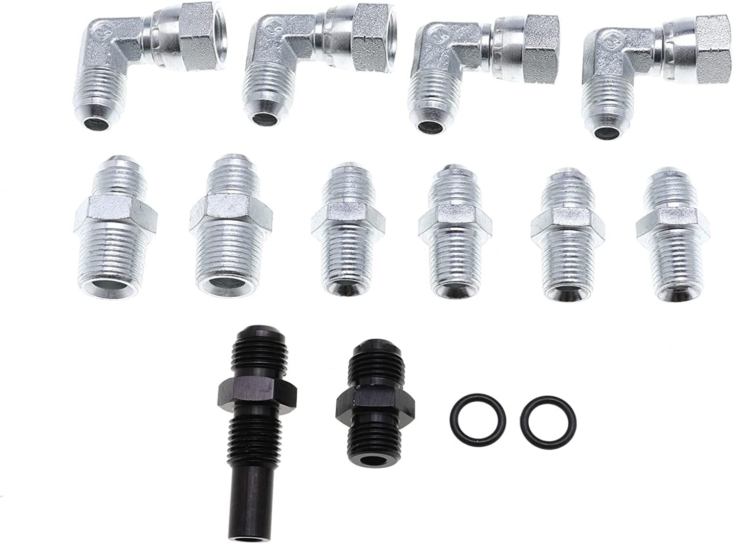 For GM 4L60E 4L80E Flexible SS Braided Transmission Cooler Lines Kit -6AN Hose