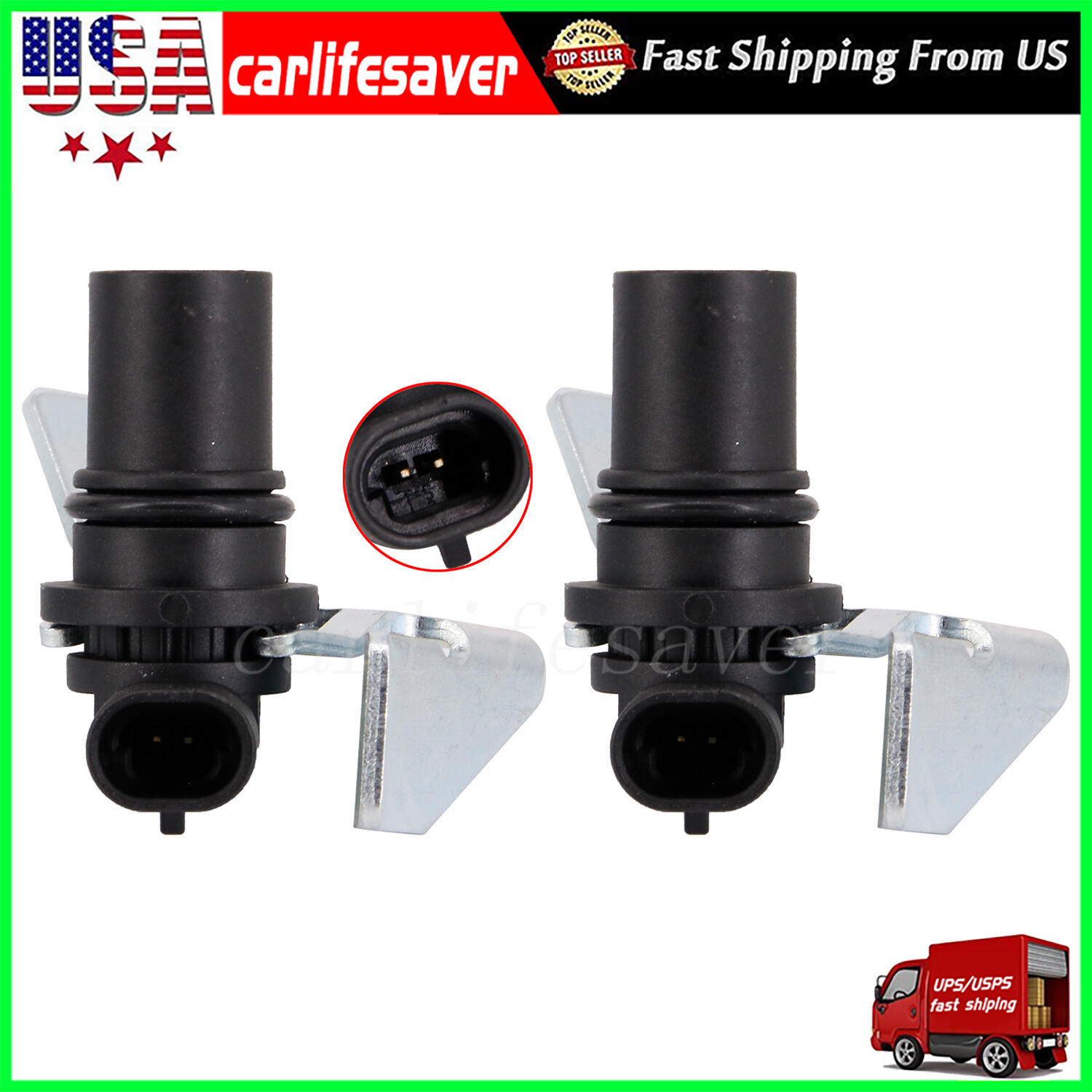 2Pcs Transmission Input Output Speed Sensors Fit for G-M 4L80E 1991-Up 24203876
