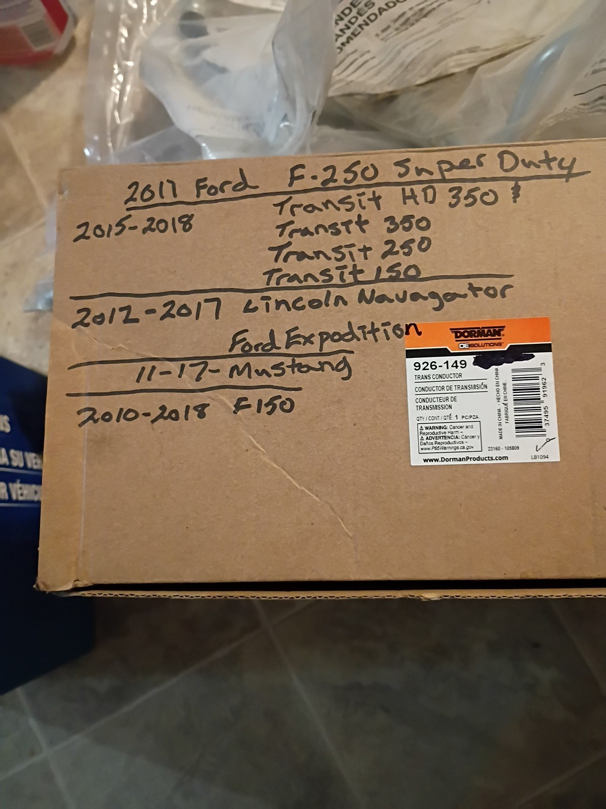 Ford Superduty Transit Navigator Mustang F150 Transmission Conductor