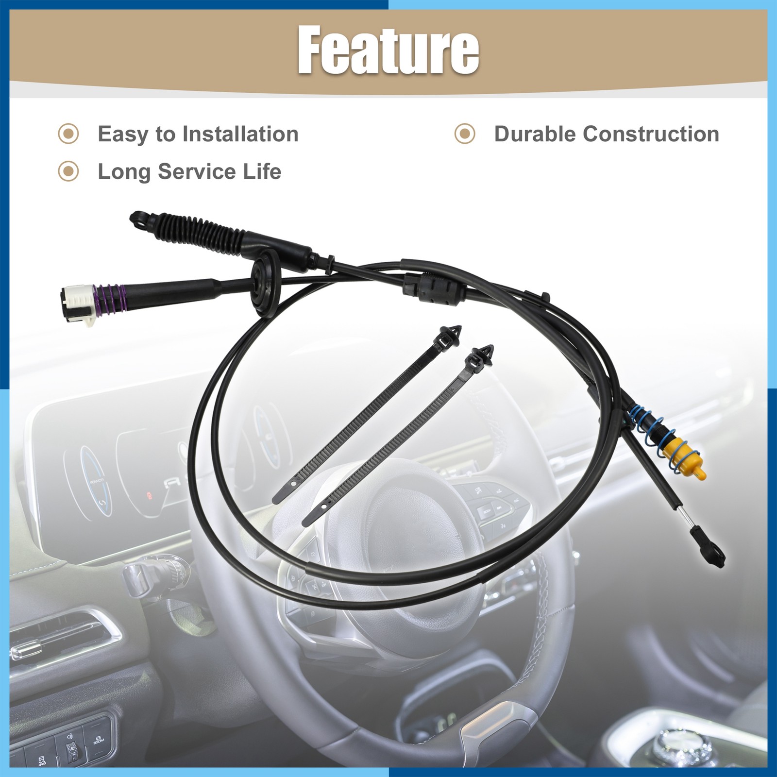 SetAutomatic Transmission Shifter Cable for GMC Sierra 2500 HD 2001-2006