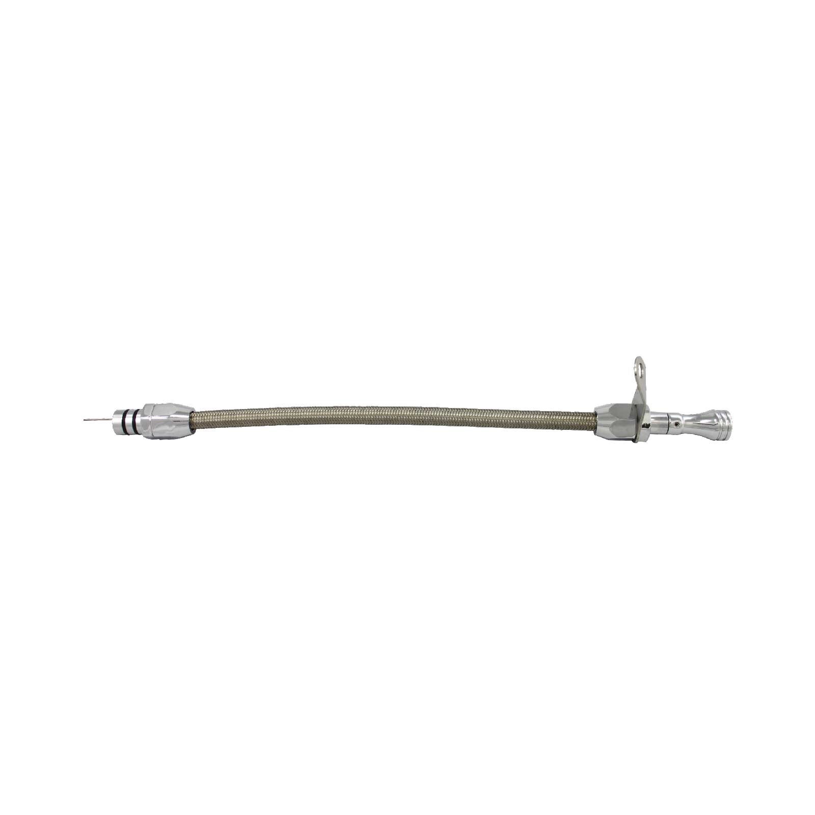 Braided Stainless Steel Transmission Dipstick GM TH400Bellhousing Mount Flexible