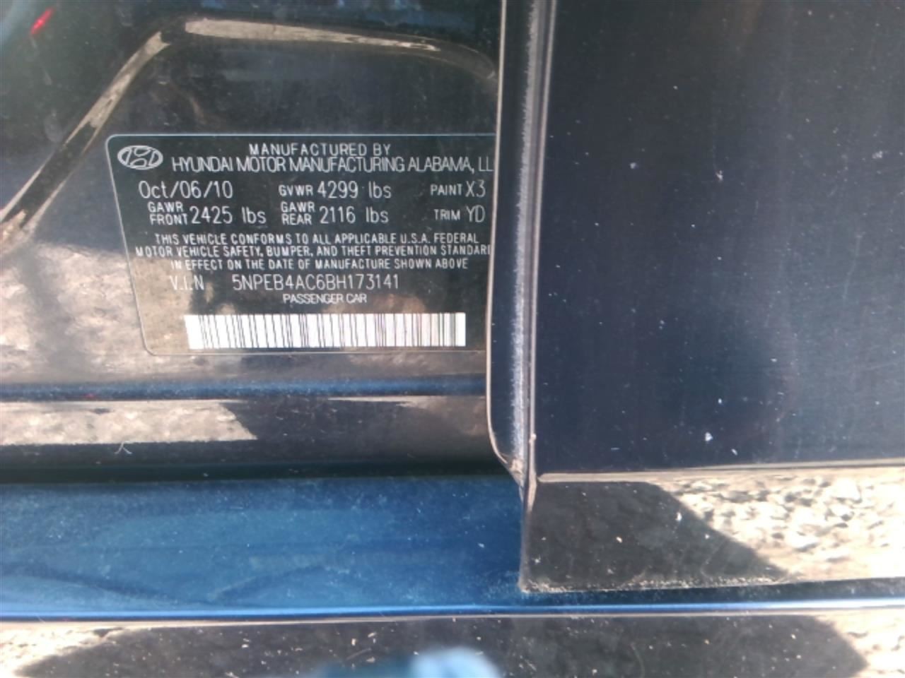 Automatic Transmission 2.4L VIN C 8th Digit Fits 11-13 SONATA 784522