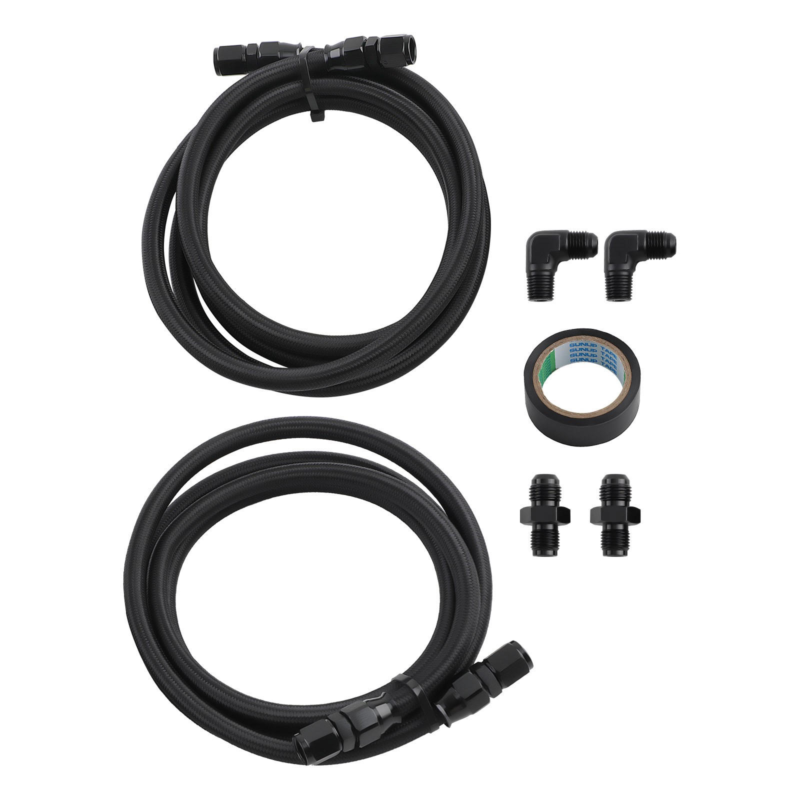 Automatic Transmission Cooler 6AN Hose Line Set Fit GM 4L60E 4L65E TH350 TH400